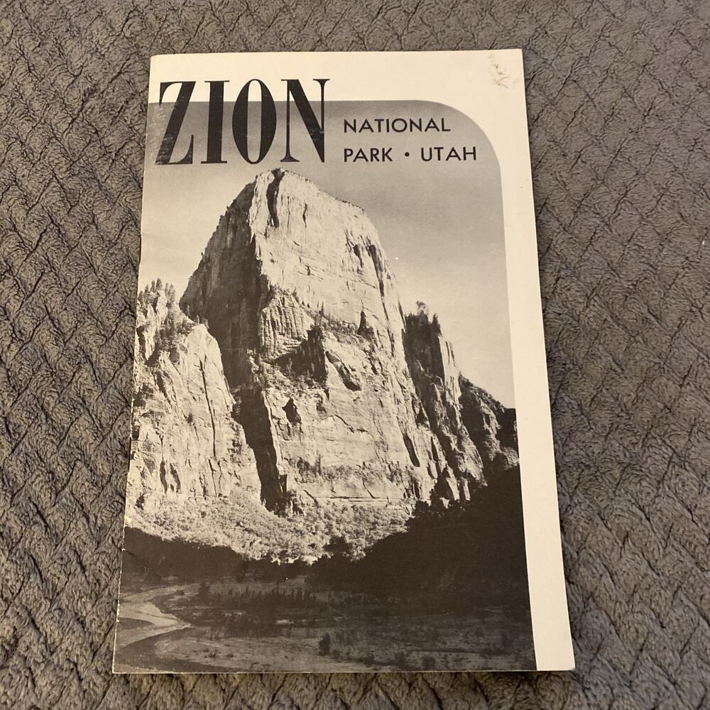 Zion National Park Utah Map Brochure 1940’s